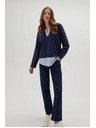Moodo Dunkelblauer Damen-Hoodie
