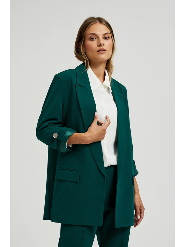 Moodo Dunkelgrünes Damenblazer