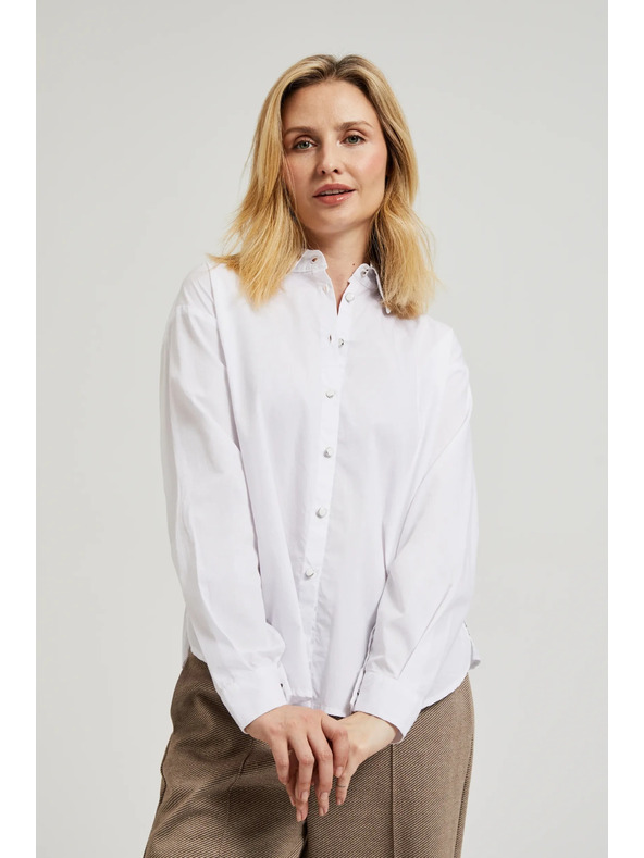 Moodo Weiße Damenbluse