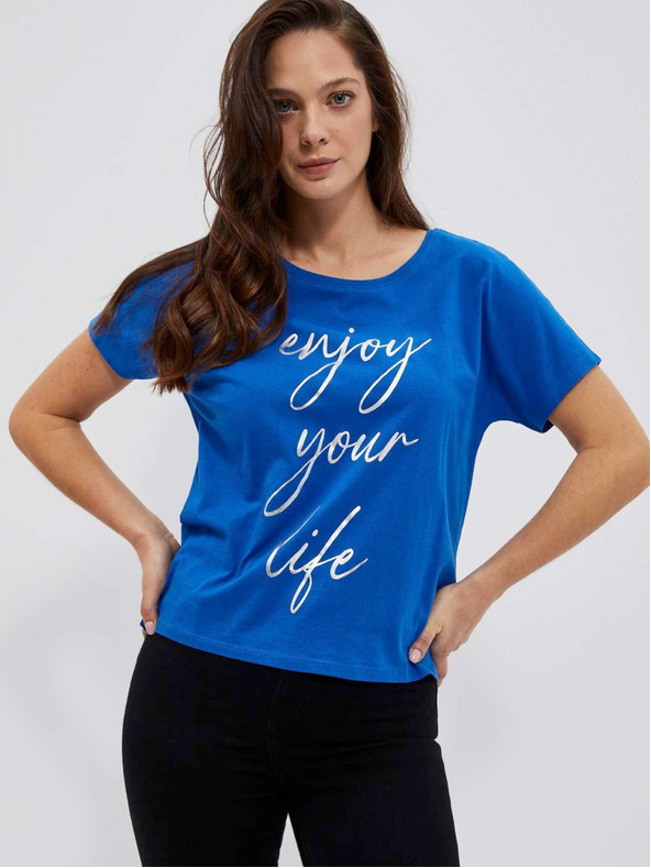 Moodo Blaues Damen-T-Shirt