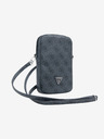 Guess Guess PU 4G Triangle Logo Handytasche mit Reißverschluss Schwarz