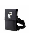 Karl Lagerfeld Karl Lagerfeld Saffiano Metall Logo NFT Handytasche Schwarz