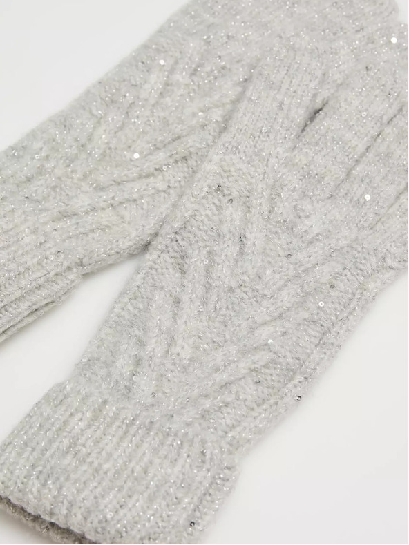 Moodo Graue Damenhandschuhe