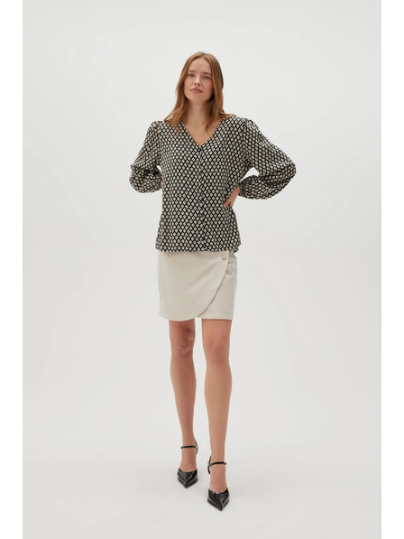 Moodo Schwarze Damenbluse