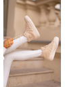 BIG STAR SHOES Gefütterte Damen Sneaker mit Lammfell Big Star Beige