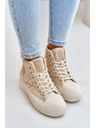 BIG STAR SHOES Gefütterte Damen Sneaker mit Lammfell Big Star Beige