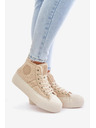BIG STAR SHOES Gefütterte Damen Sneaker mit Lammfell Big Star Beige
