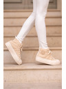 BIG STAR SHOES Gefütterte Damen Sneaker mit Lammfell Big Star Beige