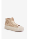 BIG STAR SHOES Gefütterte Damen Sneaker mit Lammfell Big Star Beige