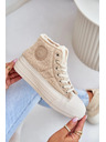 BIG STAR SHOES Gefütterte Damen Sneaker mit Lammfell Big Star Beige