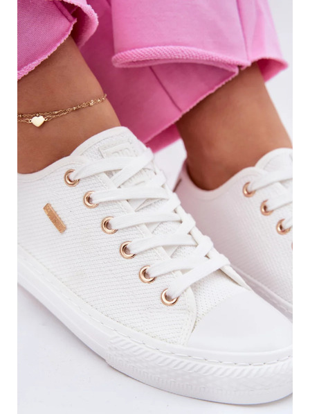 BIG STAR SHOES Damen Canvas Sneaker Big Star – Weiß