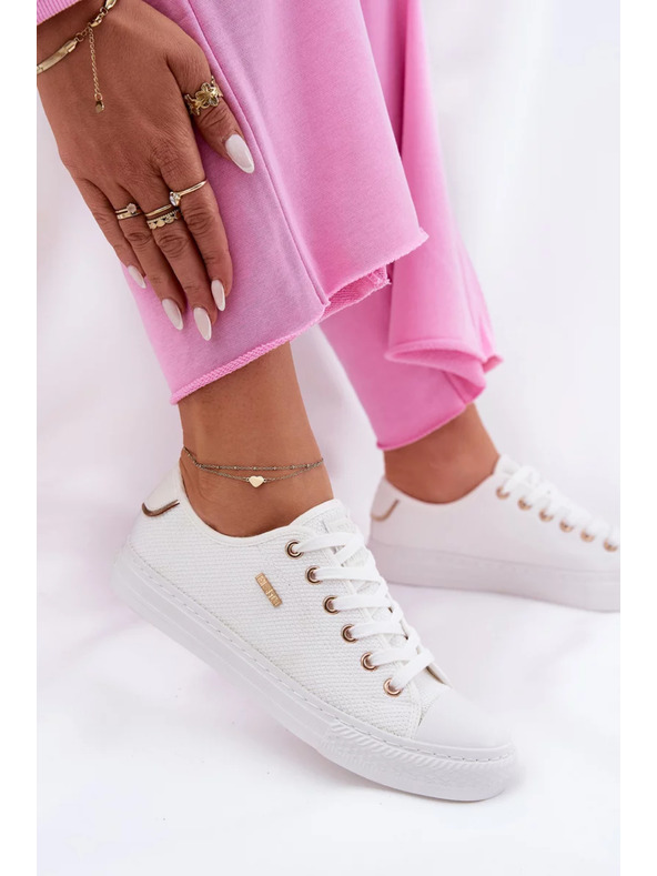 BIG STAR SHOES Damen Canvas Sneaker Big Star – Weiß