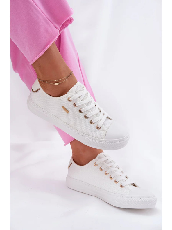 BIG STAR SHOES Damen Canvas Sneaker Big Star – Weiß