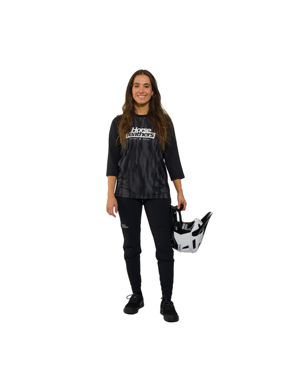 Horsefeathers Radtrikot Spike 3/4 - halbton/schwarz HORSEFEATHERS