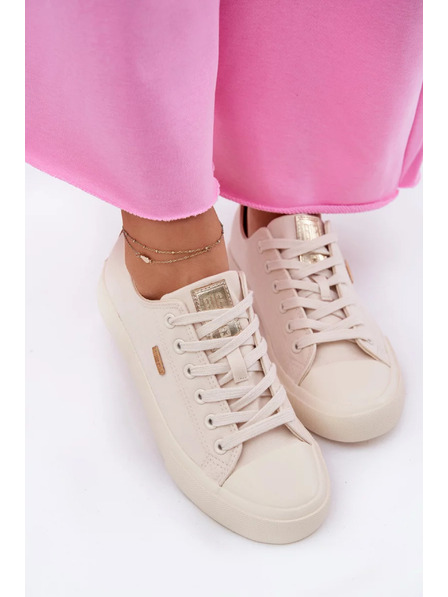 BIG STAR SHOES Damen Canvas-Sneaker Big Star – beige