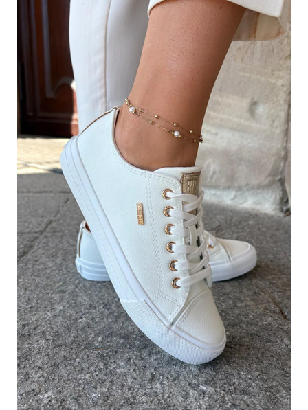 BIG STAR SHOES Damen Sneaker aus Öko-Leder Big Star – weiß