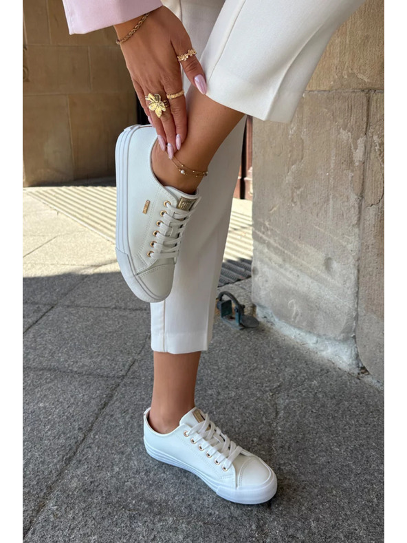 BIG STAR SHOES Damen Sneaker aus Öko-Leder Big Star – weiß