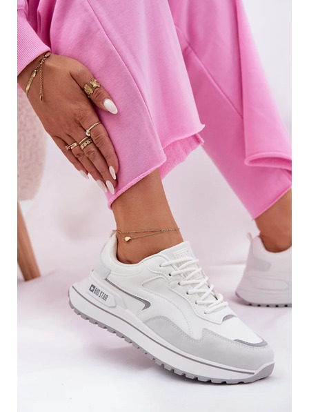 BIG STAR SHOES Damen Sneaker Big Star HI-POLY SYSTEM – weiß