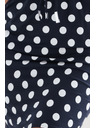 numoco Sportkleid mit Bindung und Taschen - dunkelblau mit weißen Punkten
