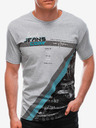 Edoti Herren-T-Shirt mit Aufdruck – grau EDOTI