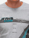 Edoti Herren-T-Shirt mit Aufdruck – grau EDOTI