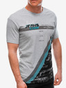 Edoti Herren-T-Shirt mit Aufdruck – grau EDOTI