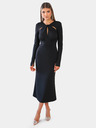 Edoti Schwarzes figurbetontes Kleid mit Cutouts