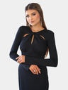 Edoti Schwarzes figurbetontes Kleid mit Cutouts