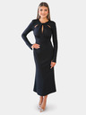 Edoti Schwarzes figurbetontes Kleid mit Cutouts