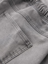 Ombre Clothing Herren Jeans-Shorts mit dekorativer Steppnaht - hellgrau
