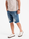 Ombre Clothing Herren Jeans-Shorts mit Löchern und Rissen - blau