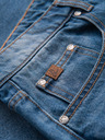 Ombre Clothing Herren Jeans-Shorts mit Löchern und Rissen - blau