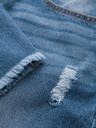 Ombre Clothing Herren Jeans-Shorts mit Löchern und Rissen - blau