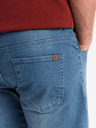 Ombre Clothing Herren Jeans-Shorts mit umgeschlagenen Beinabschluss - blau
