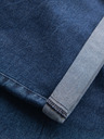 Ombre Clothing Herren Jeans-Shorts mit umgeschlagenen Beinabschluss - dunkelblau