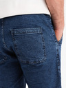 Ombre Clothing Herren Jeans-Shorts mit umgeschlagenen Beinabschluss - dunkelblau