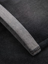 Ombre Clothing Herren Jeans-Shorts mit umgeschlagenen Beinabschluss - schwarz