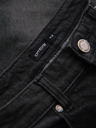 Ombre Clothing Herren Jeans-Shorts mit umgeschlagenen Beinabschluss - schwarz