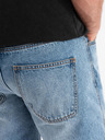 Ombre Clothing Herren kurze Jeans-Shorts mit Löchern und Rissen - hellblau