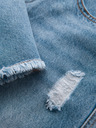 Ombre Clothing Herren kurze Jeans-Shorts mit Löchern und Rissen - hellblau
