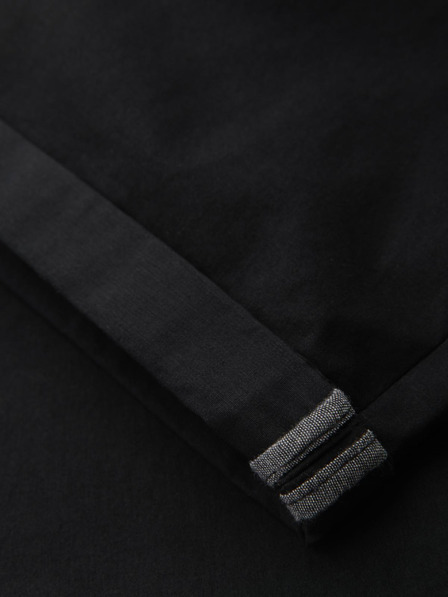 Ombre Clothing Herren klassische Chino-Shorts mit umgeschlagenen Beinabschluss - schwarz