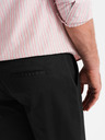 Ombre Clothing Herren klassische Chino-Shorts mit umgeschlagenen Beinabschluss - schwarz