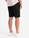 Ombre Clothing Herren klassische Chino-Shorts mit umgeschlagenen Beinabschluss - schwarz