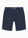 Ombre Clothing Herren klassische Chino-Shorts mit umgeschlagenen Beinabschluss - dunkelblau