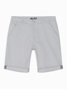 Ombre Clothing Herren-Chino-Shorts mit umgeschlagenem Beinabschluss - grau