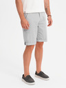 Ombre Clothing Herren-Chino-Shorts mit umgeschlagenem Beinabschluss - grau
