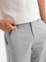 Ombre Clothing Herren-Chino-Shorts mit umgeschlagenem Beinabschluss - grau