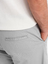 Ombre Clothing Herren-Chino-Shorts mit umgeschlagenem Beinabschluss - grau