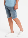Ombre Clothing Herren-Jeans-Shorts mit umgeschlagenen Beinabschluss - hellblau