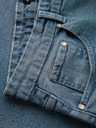 Ombre Clothing Herren-Jeans-Shorts mit umgeschlagenen Beinabschluss - hellblau